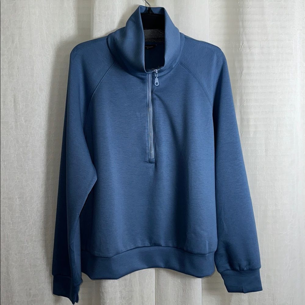 PrettyGarden XL Dark Blue Quarter Zip Sweatshirt Pullover